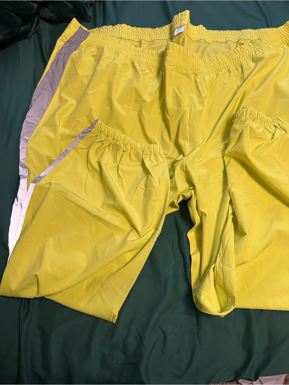 Women’s Plus Yellow Elastic-Waist Track Pants